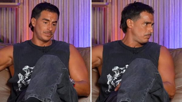 Camilo Huerta siendo entrevistado por Pamela Díaz