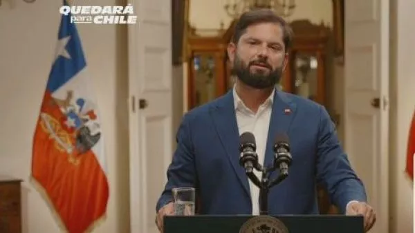 Boric en última cadena nacional