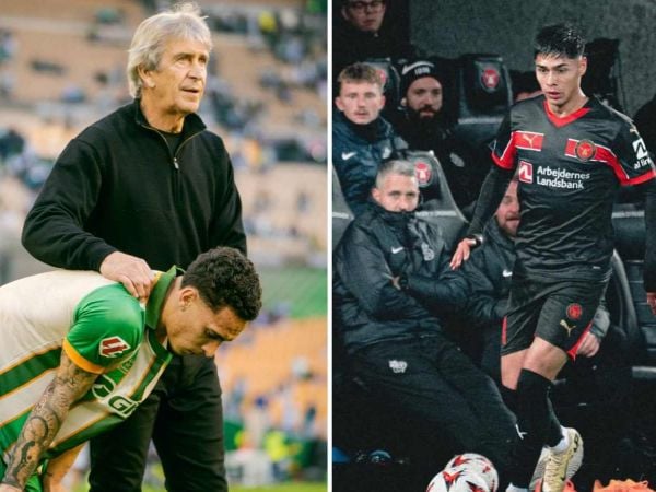 Manuel Pellegrini junto a Darío Osorio