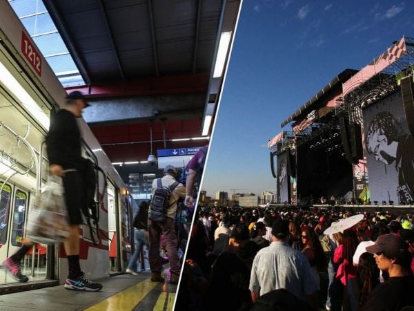 Transporte público en Lollapalooza