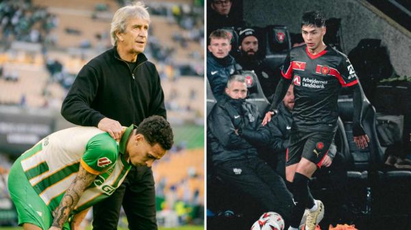 Manuel Pellegrini junto a Darío Osorio