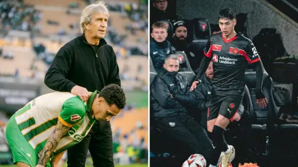 Manuel Pellegrini junto a Darío Osorio
