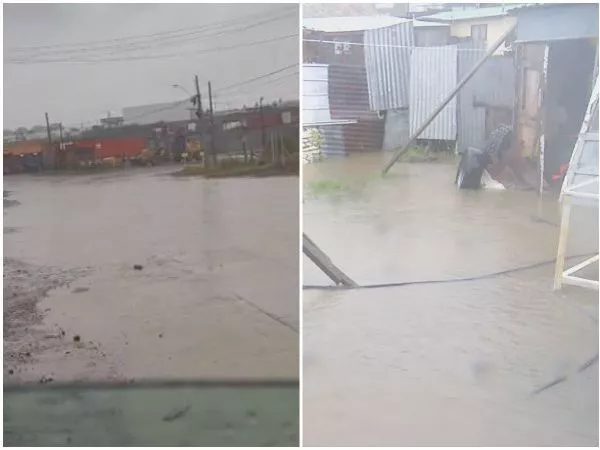 Intensas lluvias provocan anegamientos en Punta Arenas.