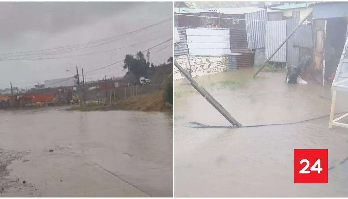 En un día podría llover el equivalente a un mes: viviendas de Punta Arenas sufren anegamientos