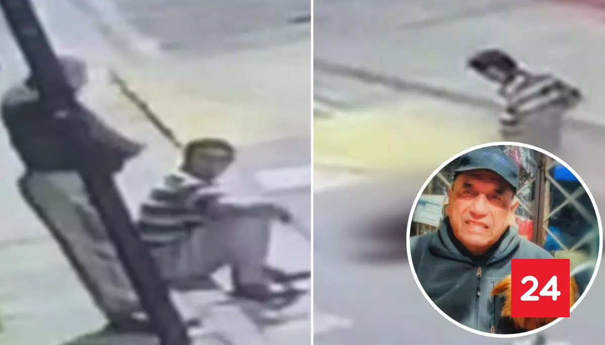 VIDEO: adulto mayor recibió casi 40 patadas en el piso por defender a una mujer de su agresor