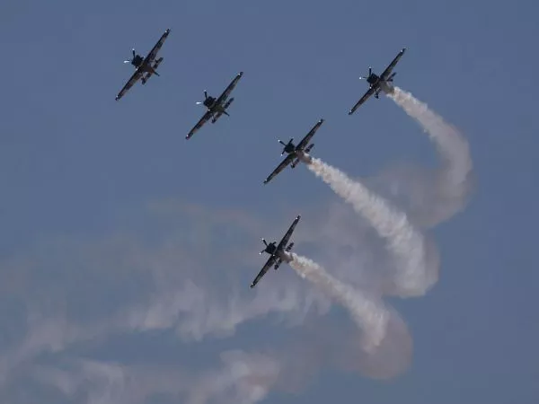 Fidae. Presentación de Los Halcones de la Fuerza Aérea de Chile