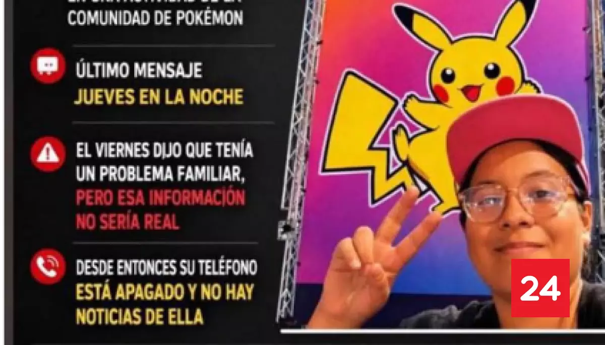 Buscan a joven vendedora de cartas Pokémon desaparecida en Santiago