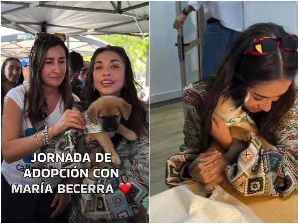 María Becerra sacó aplausos tras adoptar cachorro en Chile