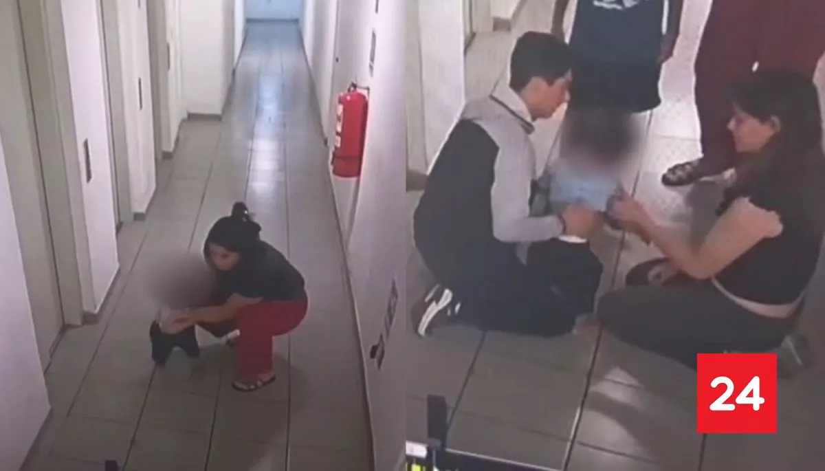 Carabinero de civil logra salvar la vida de menor de un año que se estaba asfixiando