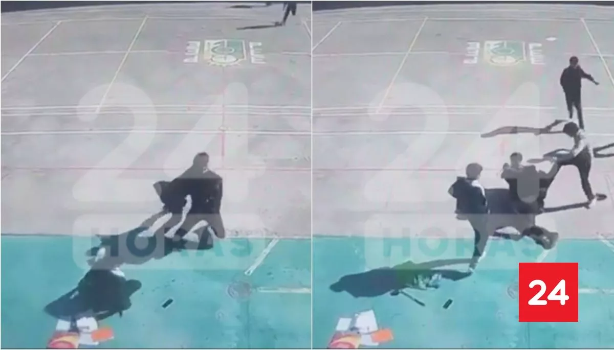 El VIDEO de alumnos reteniendo a acusado de mortal ataque en colegio de Calama