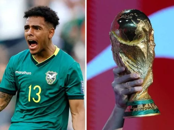 Jugador de Bolivia, la copa del mundo y jugador de Italia