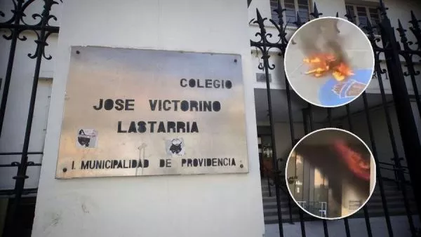 Alumno lanza bomba molotov contra inspectoría y genera incendio en Liceo Lastarria