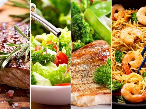 Distintos platos de comida