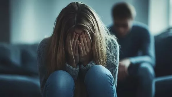 Mujer en una relación tóxica