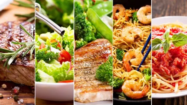 Distintos platos de comida