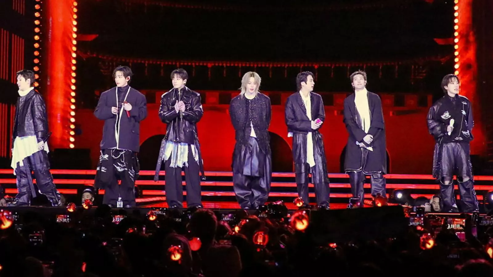 BTS dando un concierto en Corea