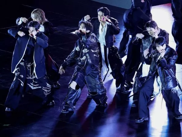 BTS en su concierto de regreso en Corea.