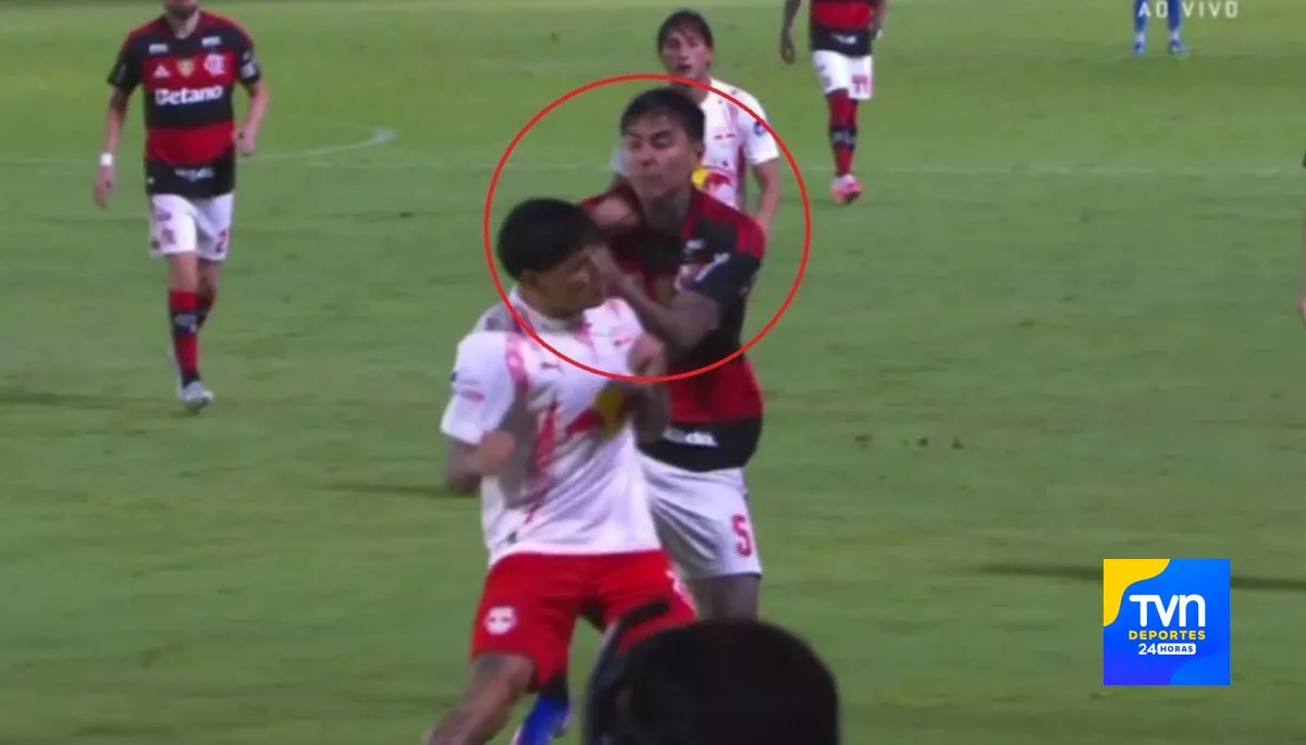 RT @24HDeportesTVN: El violento golpe que le costó la expulsión a Erick Pulgar y DT de Flamengo lo recriminó