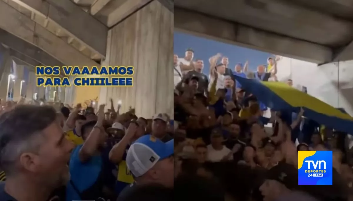 "Y a los chilenos...": Hinchas de Boca entonan amenazantes cánticos previo al duelo con la UC