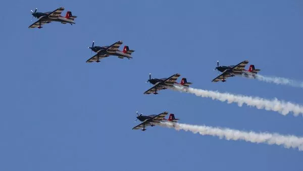 Aviones en la FIDAE.