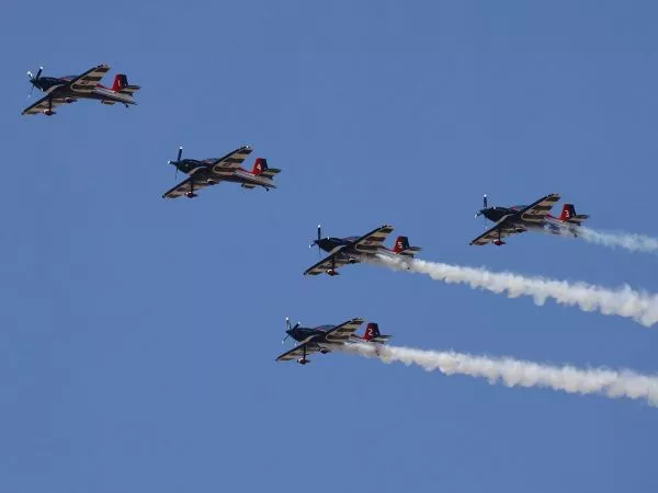 Aviones en la FIDAE.