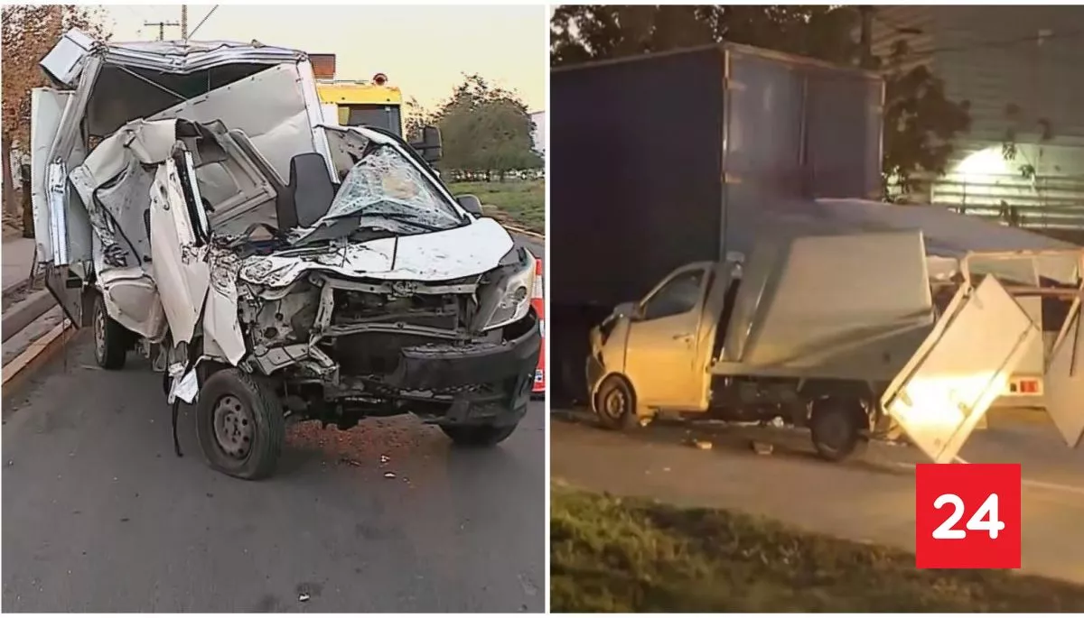 Una persona herida tras choque de camión contra contenedor de carga en San Bernardo