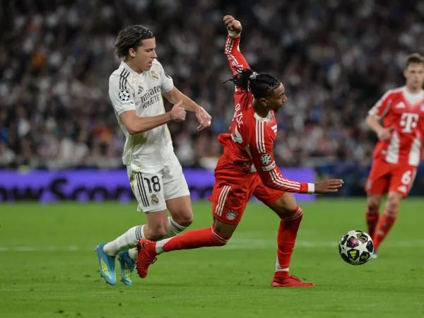 Imagen de Vinicius Júnior por el Real Madrid y Harry Kane por el Bayern Múnich