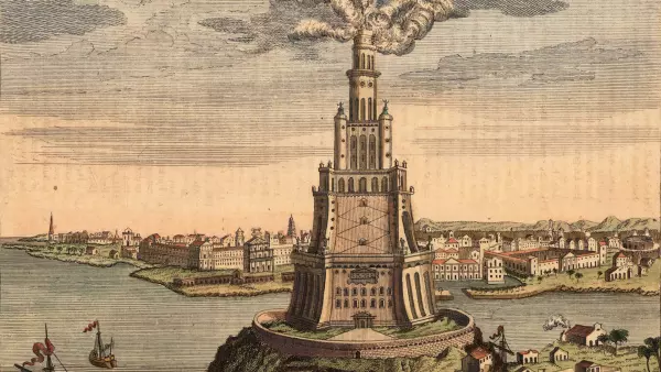 Ilustración del faro de Alejandría