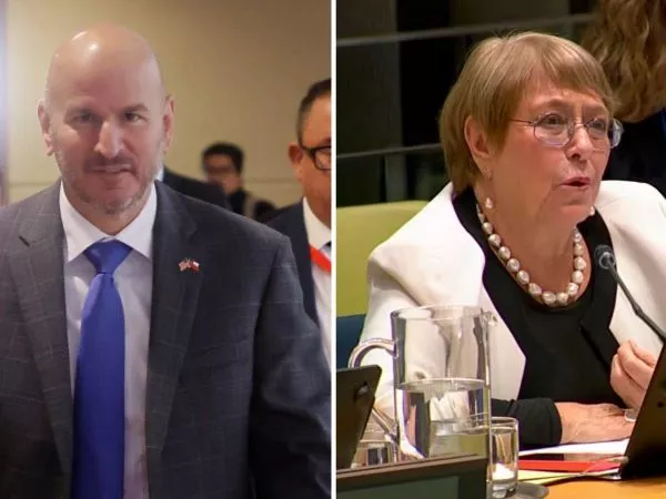 Brandon Judd en el Congreso y Michelle Bachelet en la ONU