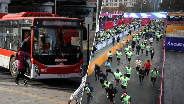 Transporte público para la Maratón de Santiago