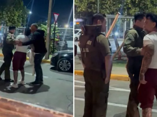 Marcelo Ríos en estado de ebriedad acompañado por Carabineros