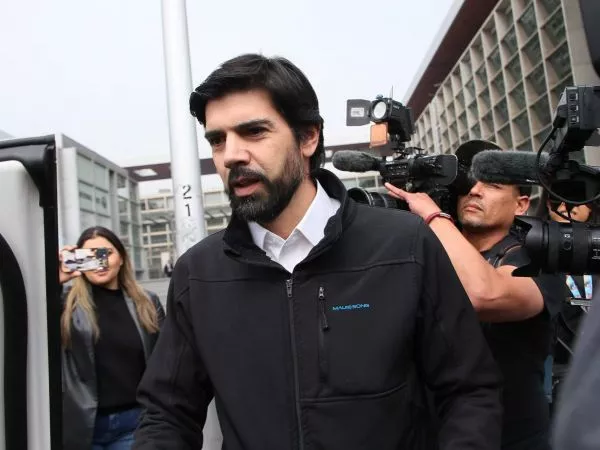 Exdiputado Joaquín Lavín León en el Centro de Justicia