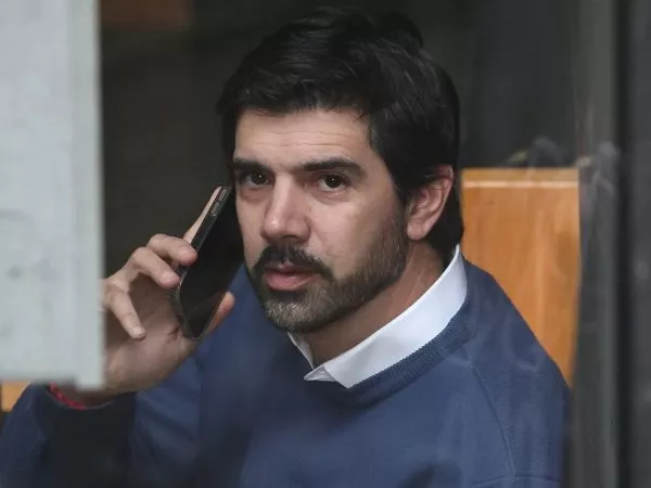Joaquín Lavín León siendo formalizado en el Séptimo Juzgado de Garantía de Santiago