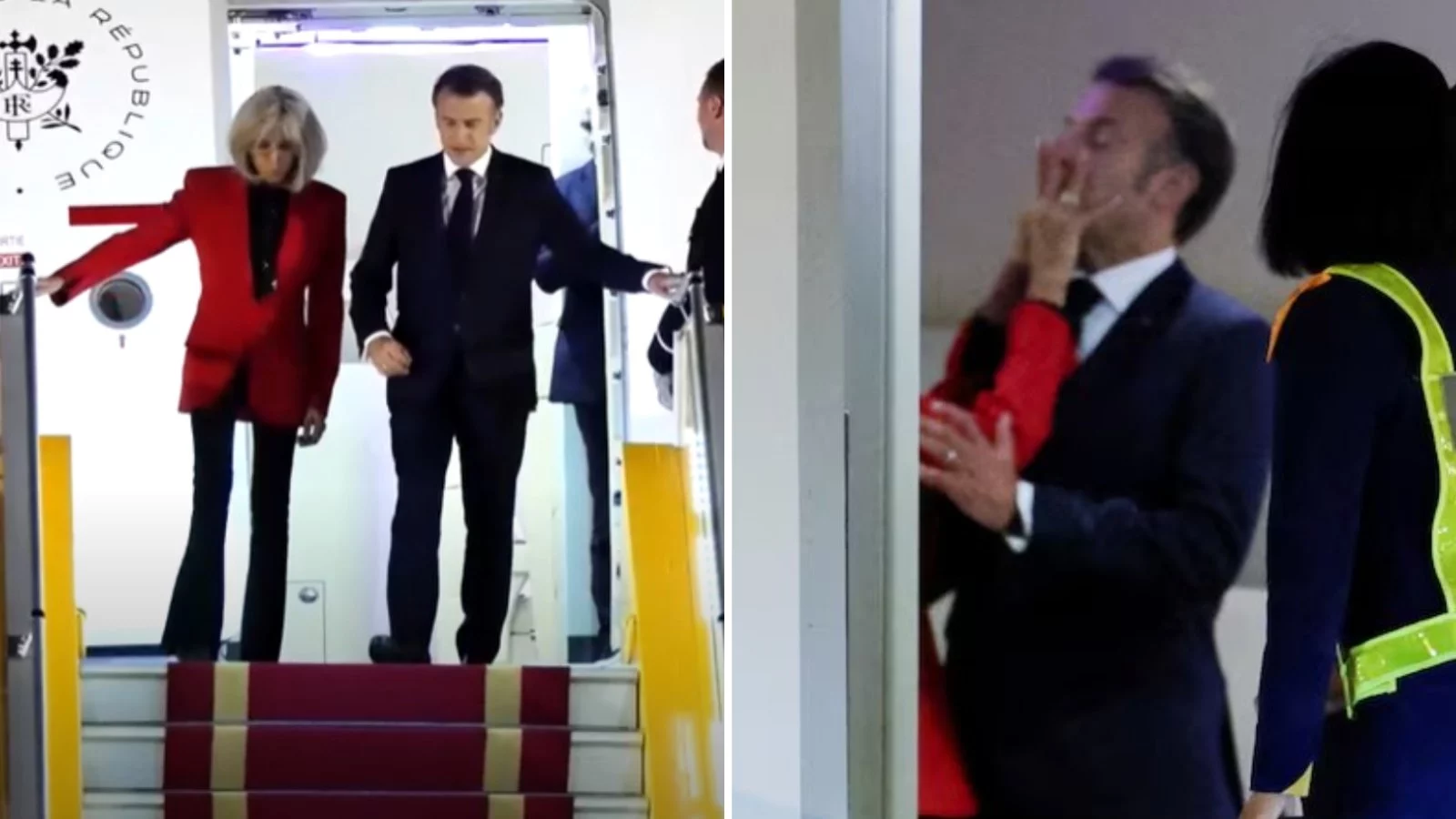 Momento de la cachetada viral de Brigitte a Emmanuel Macron