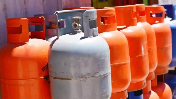 Balones de gas en una distribuidora
