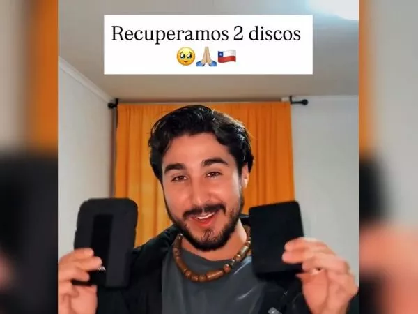 Influencer mexicando que recuperó dos discos duros tras robo