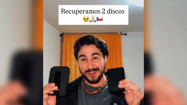 Influencer mexicando que recuperó dos discos duros tras robo