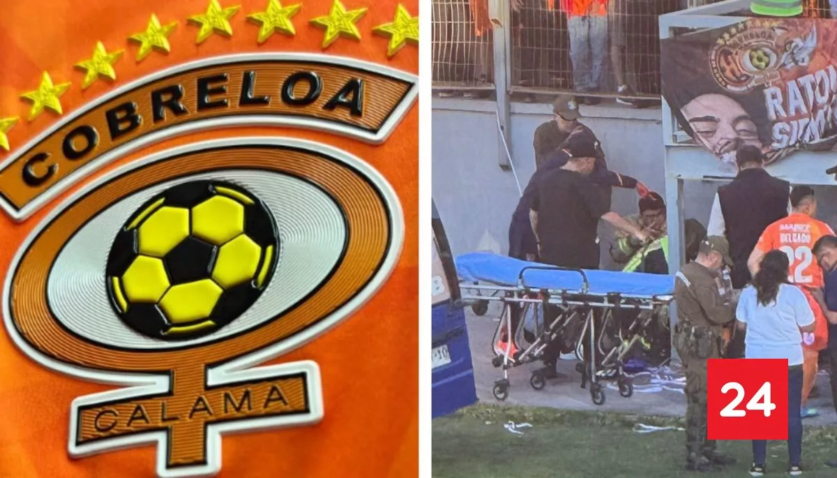 Hincha de Cobreloa es internado tras caer desde la galería en pleno partido en Calama