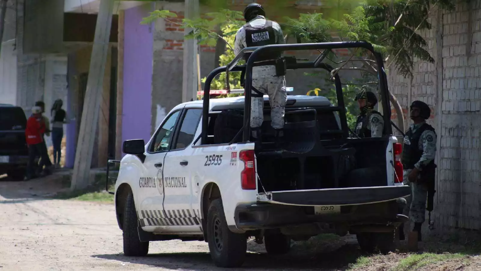 Guardia Nacional de México realizando un operativo