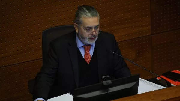 Juez Daniel Urrutia en un juicio