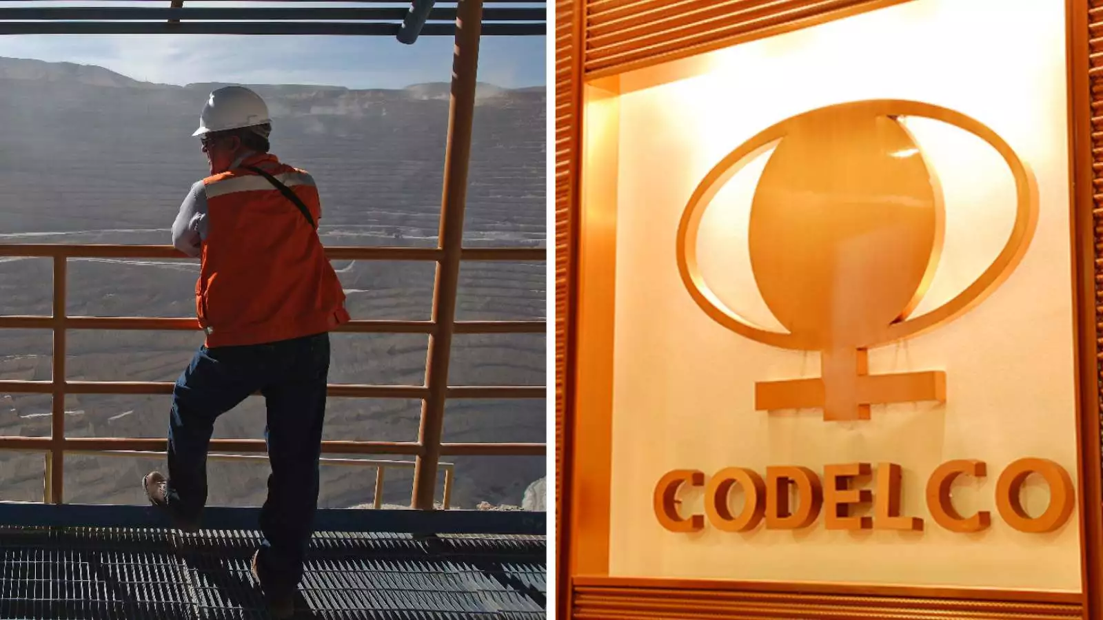 Mina de Chuiquicamata y logo de Coldeco