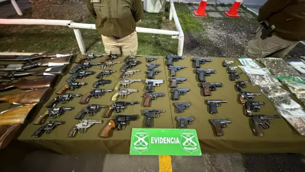 armas incautadas en San Bernardo