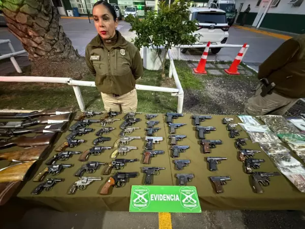 armas incautadas en San Bernardo