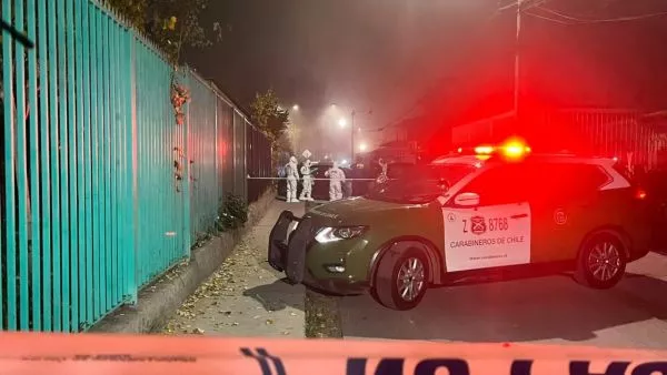 Carabineros en la escena del crimen