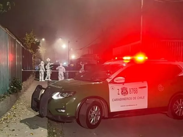 Carabineros en la escena del crimen