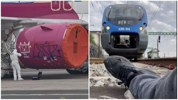VIDEO: grafitero que vandalizó avión se grabó mientras le pasa tren encima