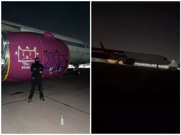 VIDEO: el mensaje motivacional de grafitero que rayó avión en Aeropuerto de Santiago