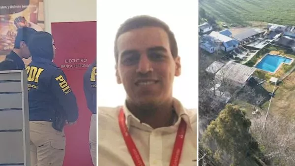 PDI en sucursal bancaria, José Carlos Pérez Asensio y parcela donde ocurrió un quíntuple homicidio