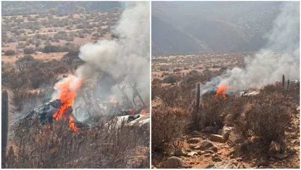 Avioneta de la FACh termina quemada tras aterrizaje de emergencia