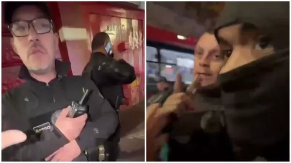 VIDEO | discusión entre municipales y Carabineros terminó en forcejeo en Santiago Centro